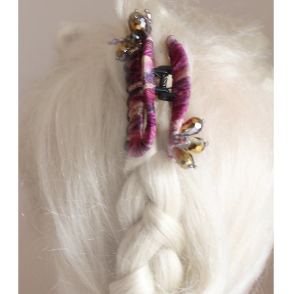 Handmade Flower Hair Clip Purple Floral Jaw Clip - Picture 7 of 7